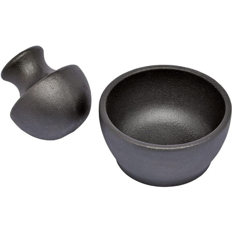 Zassenhaus - Manu 4" x 3" Black Cast Iron Mortar & Pestle - M076127