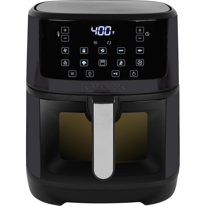 Kalorik - 7 QT Black Platic Touchscreen Air Fryer with Window - FT52324BK