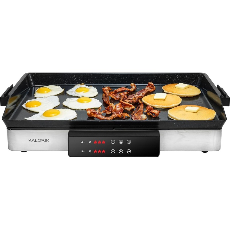 Kalorik - MAXX 2-in-1 Electric Griddle & Double Cooktop - GR52470SS