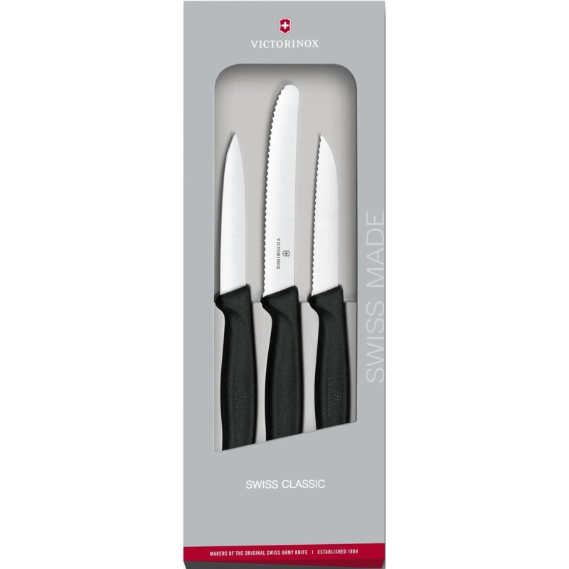Victorinox - 3-Pieces Black Paring Knife Set - 6.7113.3G
