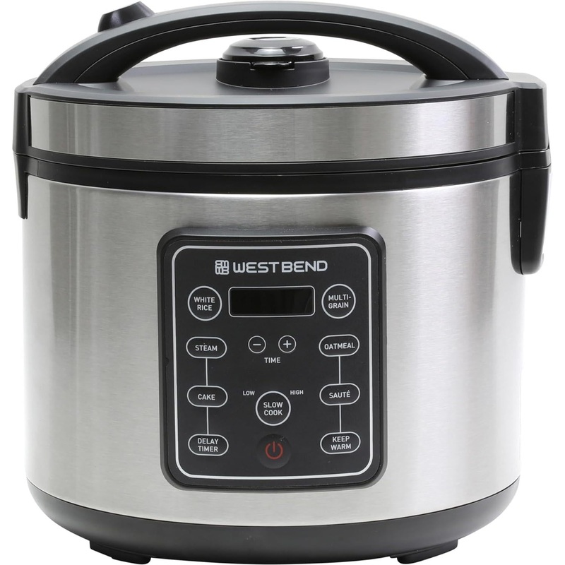 West Bend - 6 QT Metal Rice & Grain Multi Cooker - RCWB20CSS13