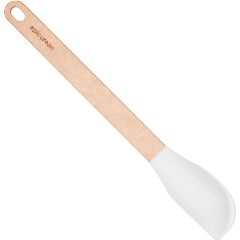 Epicurean - 12.5" Silicone Series Utensils, Small Spatula/Natural + White with 1/4" Profile - 023-108010720