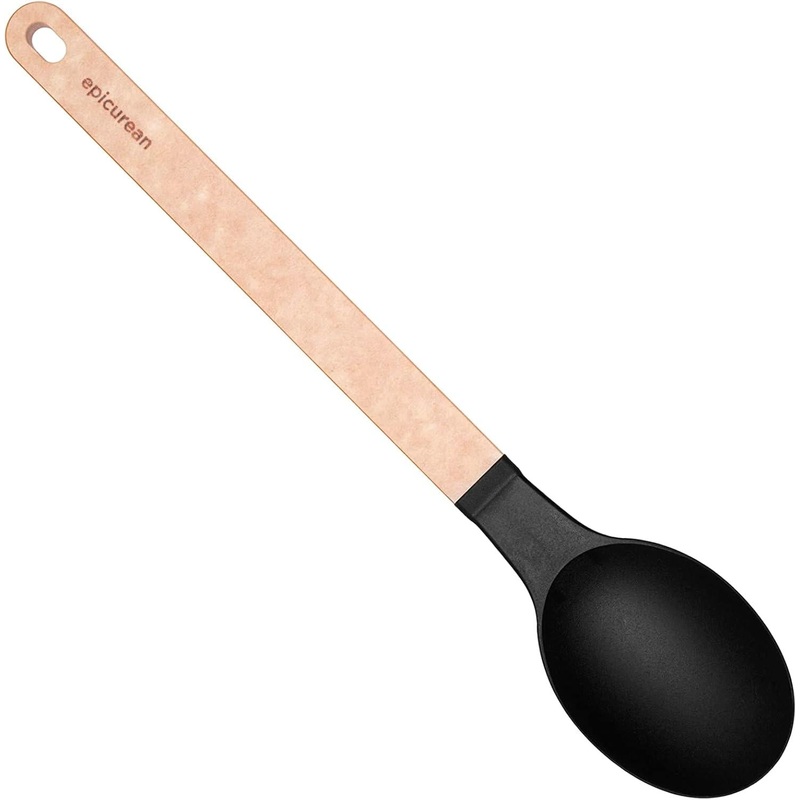 Epicurean - 13.25" Gourmet Series Utensils, Medium Spoon, Natural + Black with 1/4" Profile - 016-101010320