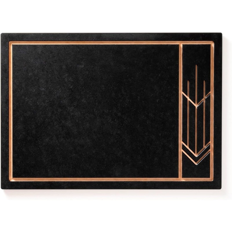 Epicurean - 13.75"  9.75" Frank Lloyd Wright Cut & Serve Boards Cutting Board, Slate/Natural with 1/4" Profile - 555-14100201FLW