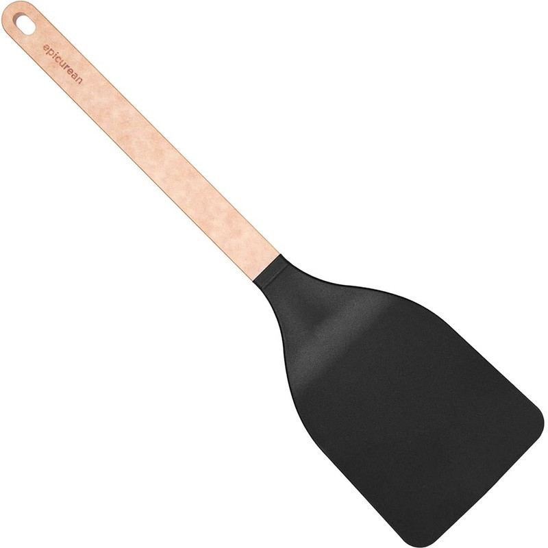 Epicurean - 15" Gourmet Series Utensils, Large Turner, Natural + Black with 1/4" Profile - 016-302010320
