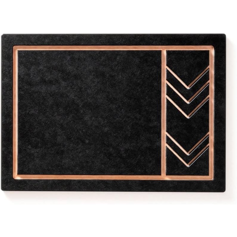 Epicurean - 9.75"  6.875" Frank Lloyd Wright Cut & Serve Boards Cutting Board, Slate/Natural with 1/4" Profile - 555-10070201FLW