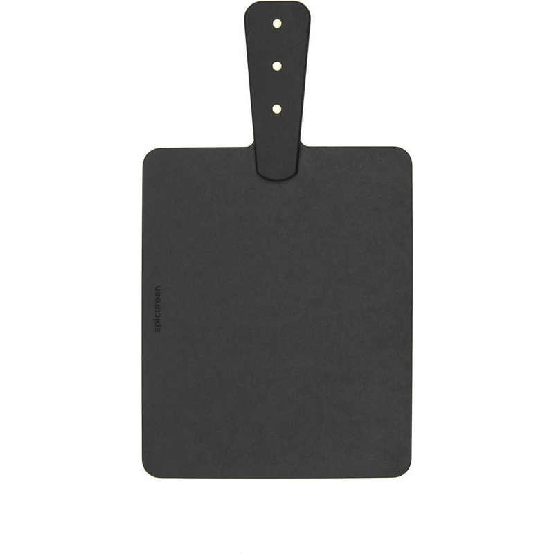 Epicurean - 9" x 7.5" Slate/Slate Riveted Handle Handy Series Board - 008-R09070202