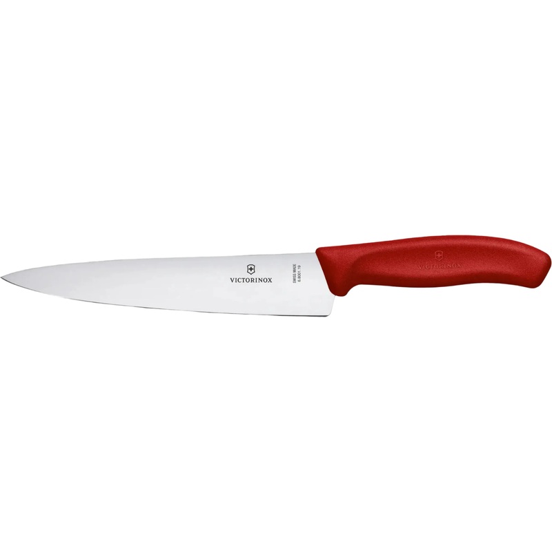 Victorinox - 8" Straight Blade Red Carving Knife - 6.8001.19B