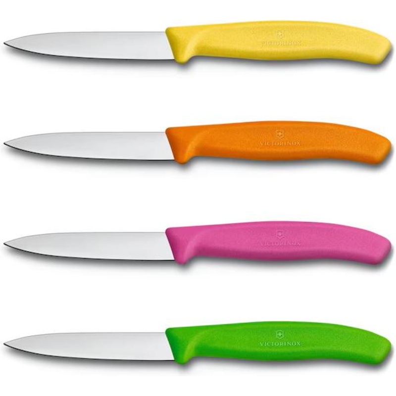 Victorinox - Assorted 3.25" Swiss Classic Straight Blade Paring Knife, Pack of 80 - 6.7606.L114-X1