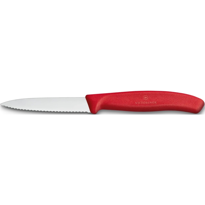 Victorinox - Red 3.25" Swiss Classic Serrated Blade Paring Knife, Pack of 24 - 6.7631-X2