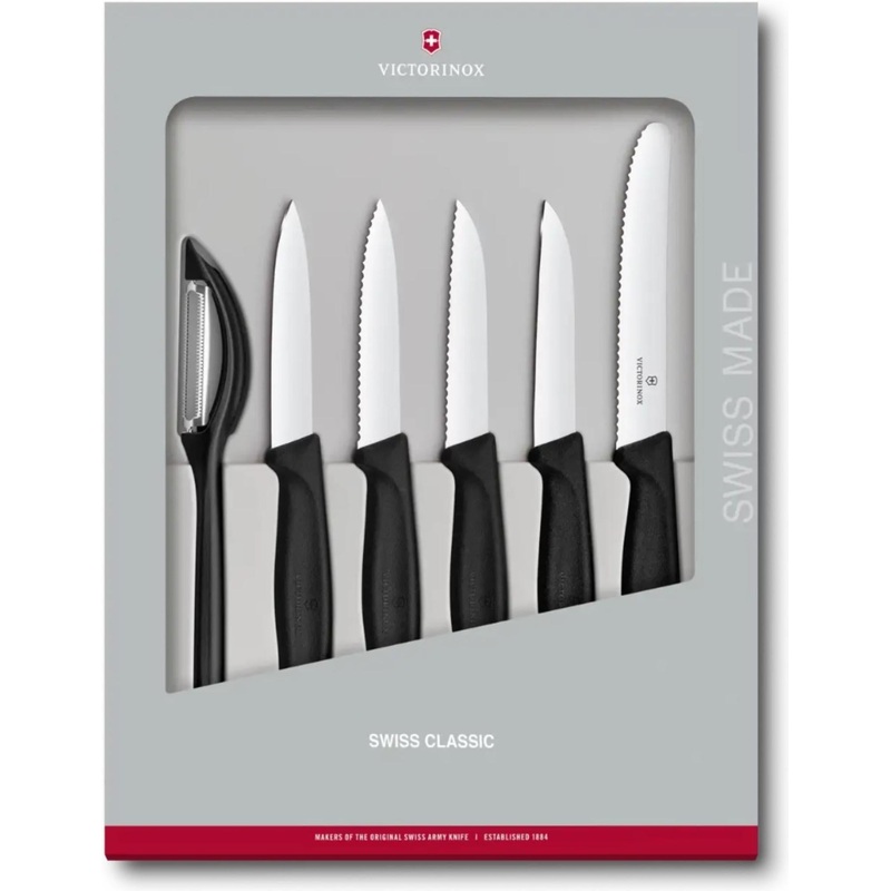 Victorinox - Swiss Classic 6 Pieces Black Paring Knife Set - 6.7113.6G