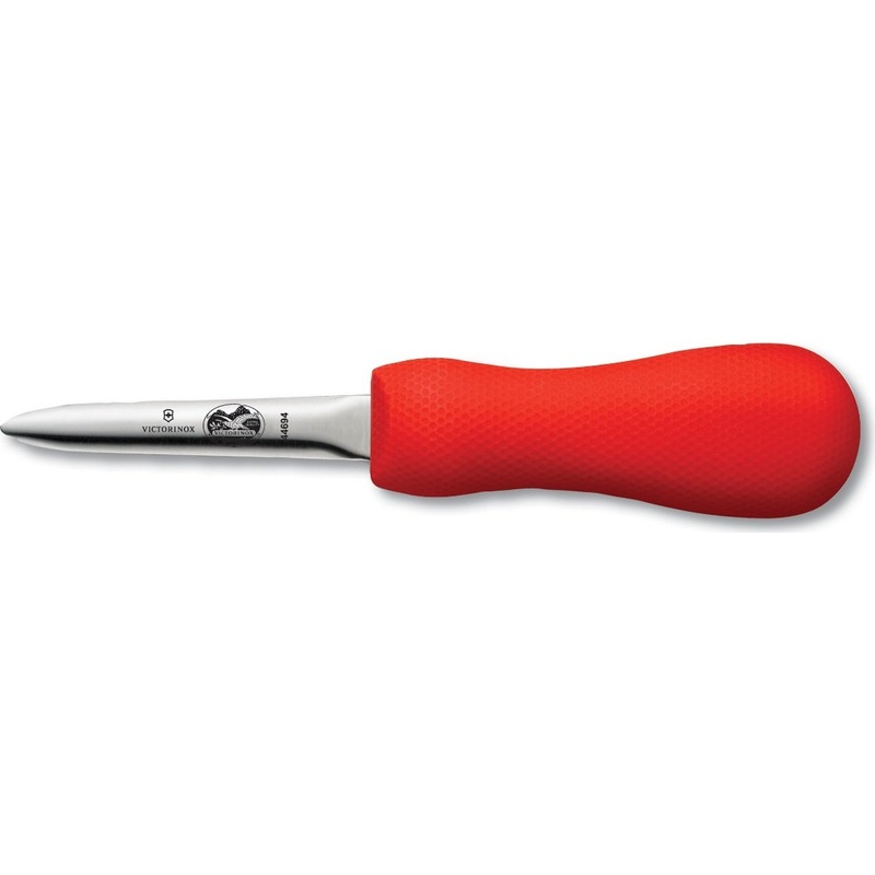 Victorinox - 3" Boston Style Oyster Knife with Red SuperGrip Handle - 7.6399.4