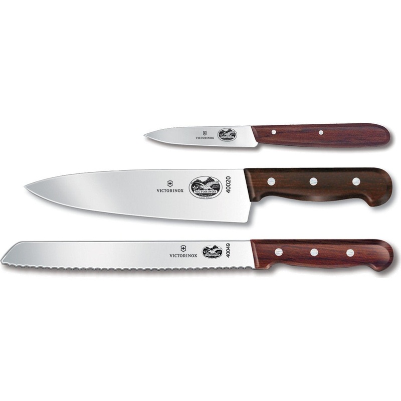 Victorinox - 3 Piece Rosewood Flat Knife Set - 5.2060.20R.3US3