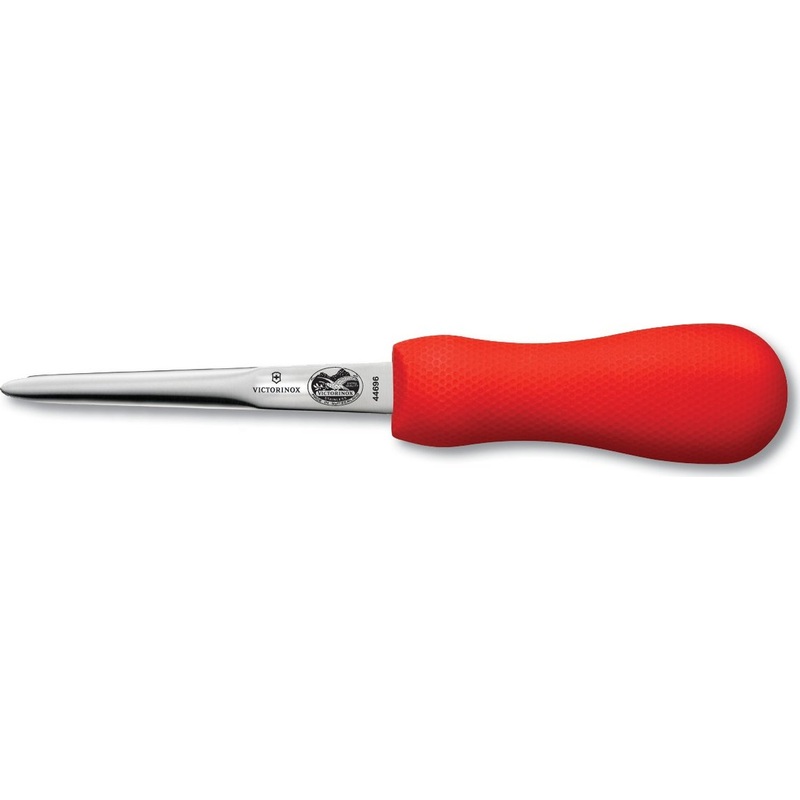 Victorinox - 4" Boston Style Oyster Knife with Red SuperGrip Handle - 7.6399.6