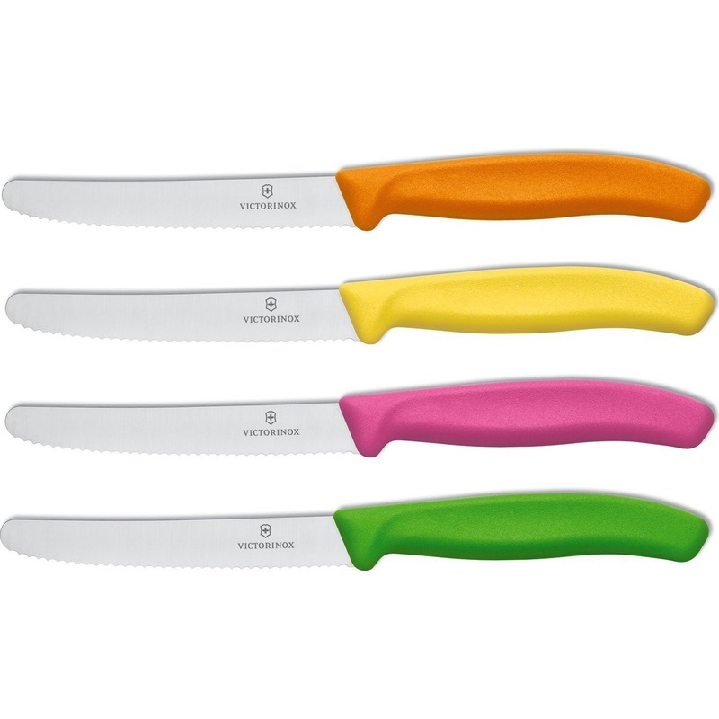 Victorinox - 4 Piece 4.5" Multi-Colored Swiss Classic Utility Knife Set - 6.7836.L119-X4