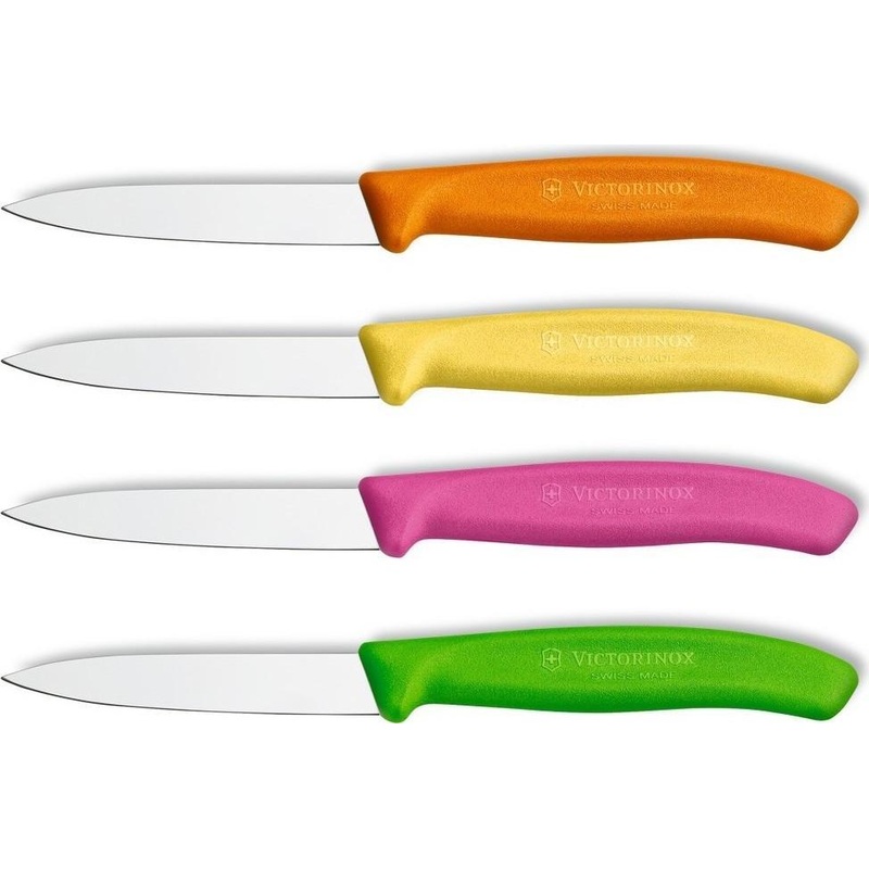 Victorinox - 4 Piece Multi-Colored Swiss Classic Paring Knife Set - 6.7606.L119-X2