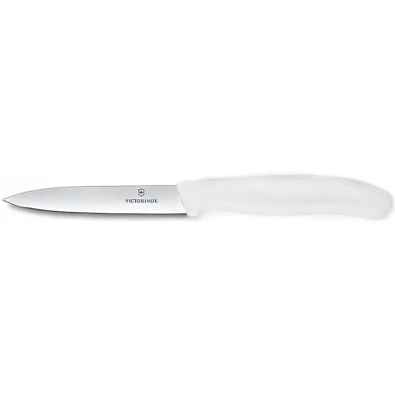 Victorinox - 4" Straight Spear Point Blade Paring Knife With White Handle - 6.7707