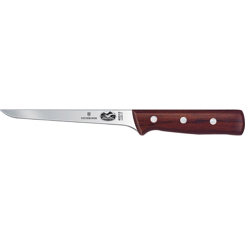 Victorinox - 6" Rosewood Stiff Blade Boning Knife - 5.6406.15-X2