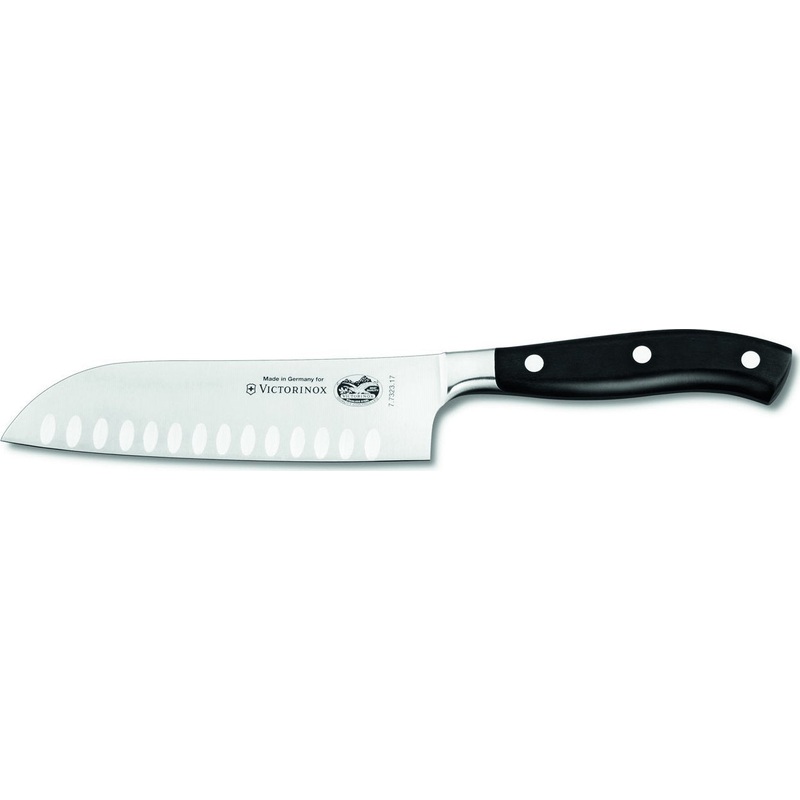 Victorinox - 7" Grand Matre Forged Santoku Knife with Granton Blade - 7.7323.17G