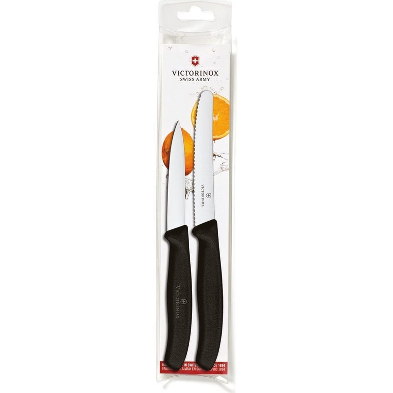 Victorinox - Black 2 Piece Swiss Classic Paring & Utility Knife Set - 6.7603-X9