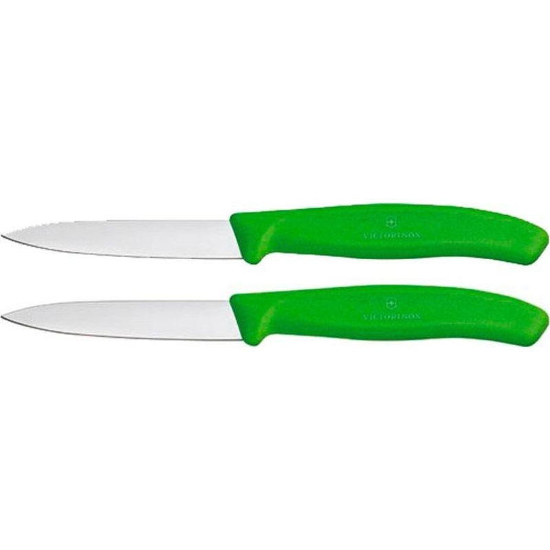 Victorinox - Green 2 Piece 3.25" Swiss Classic Paring Knife Set - 6.7606.L114B