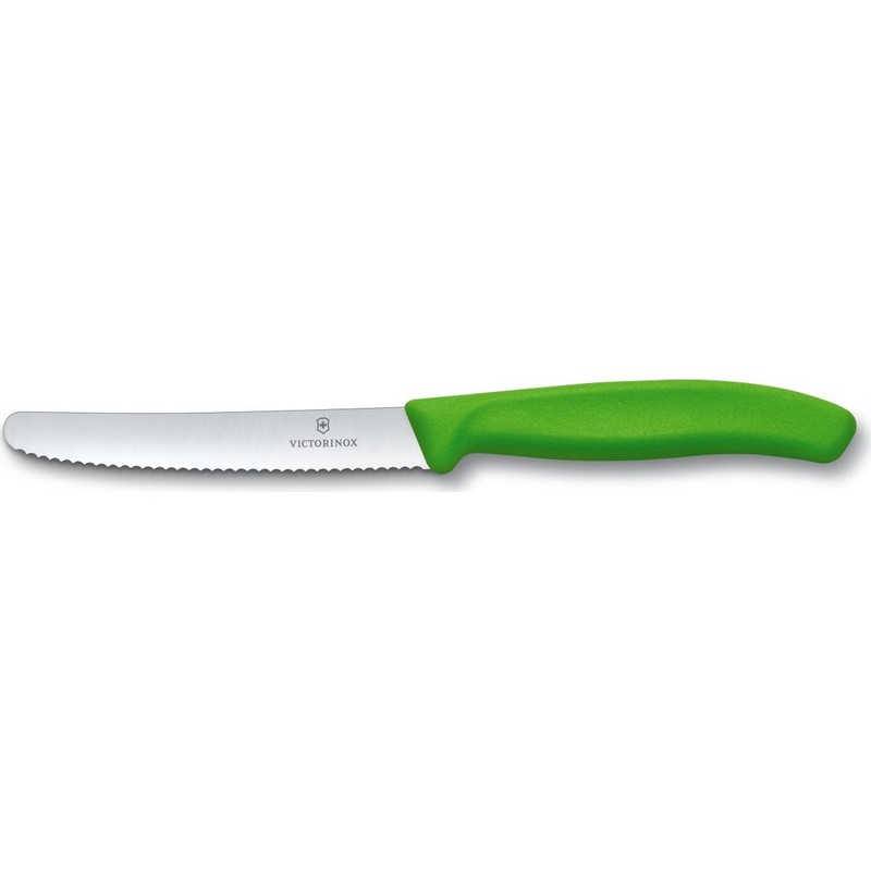 Victorinox - Green 4.25" Swiss Classic Serrated Round Blade Utility Knife - 6.7836.L114