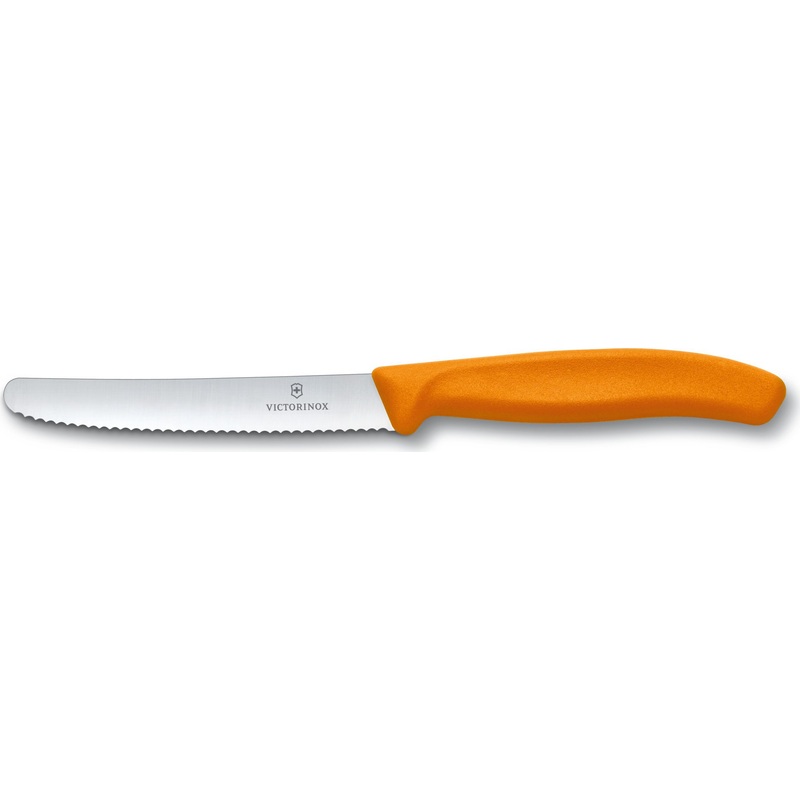 Victorinox - Orange 4.25" Swiss Classic Serrated Round Blade Utility Knife - 6.7836.L119