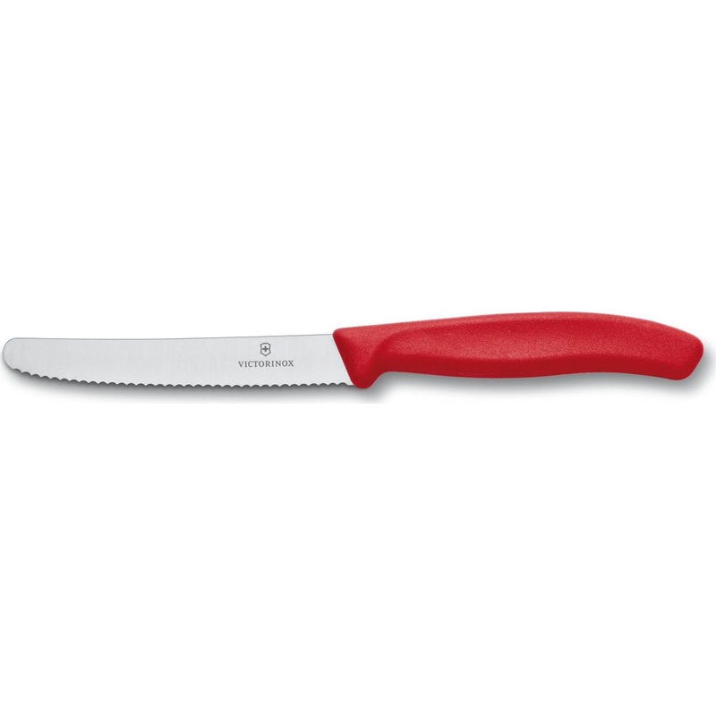 Victorinox - Red 4.25" Swiss Classic Serrated Round Blade Utility Knife - 6.7831