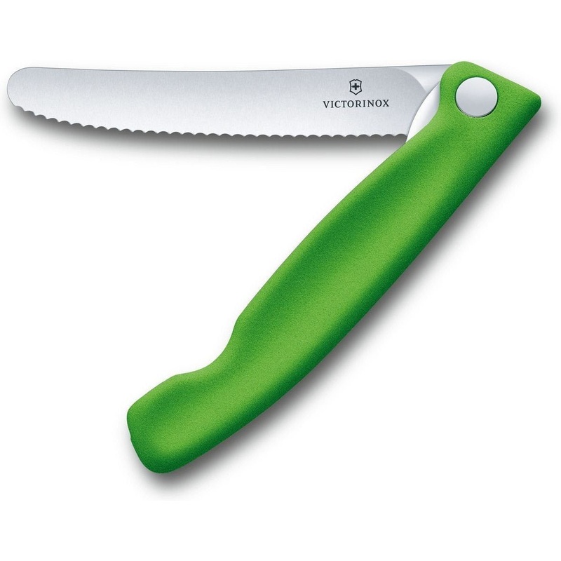 Victorinox - Swiss Classic Foldable Serrated Paring Knife Green - 6.7836.F4B