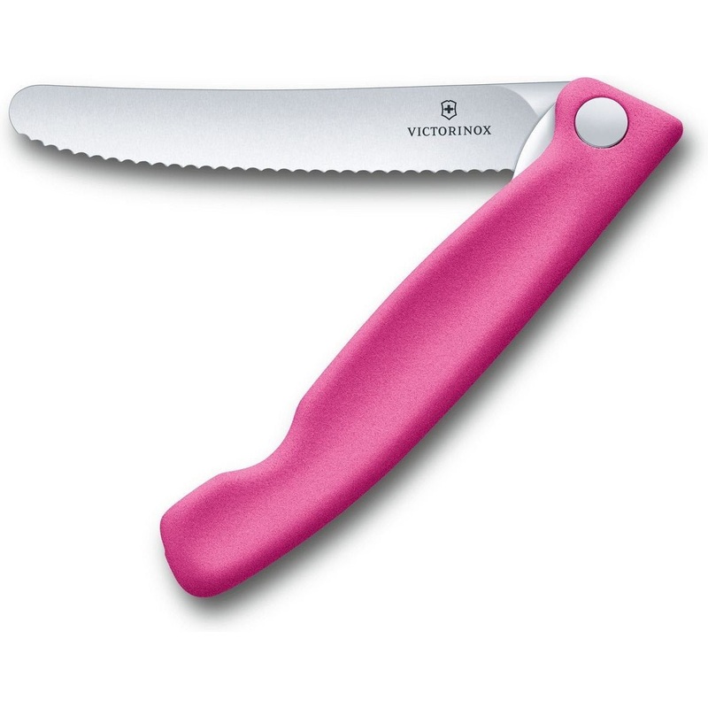 Victorinox - Swiss Classic Foldable Serrated Paring Knife Pink - 6.7836.F5B