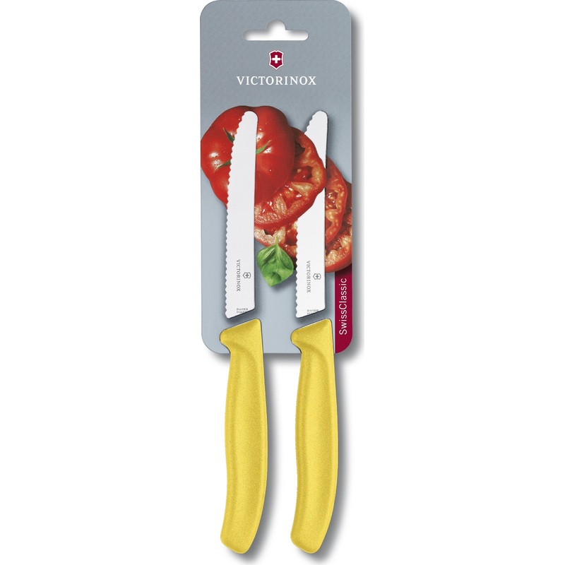 Victorinox - Yellow 2 Piece 4.5" Swiss Classic Utility Knife Set - 6.7836.L118B