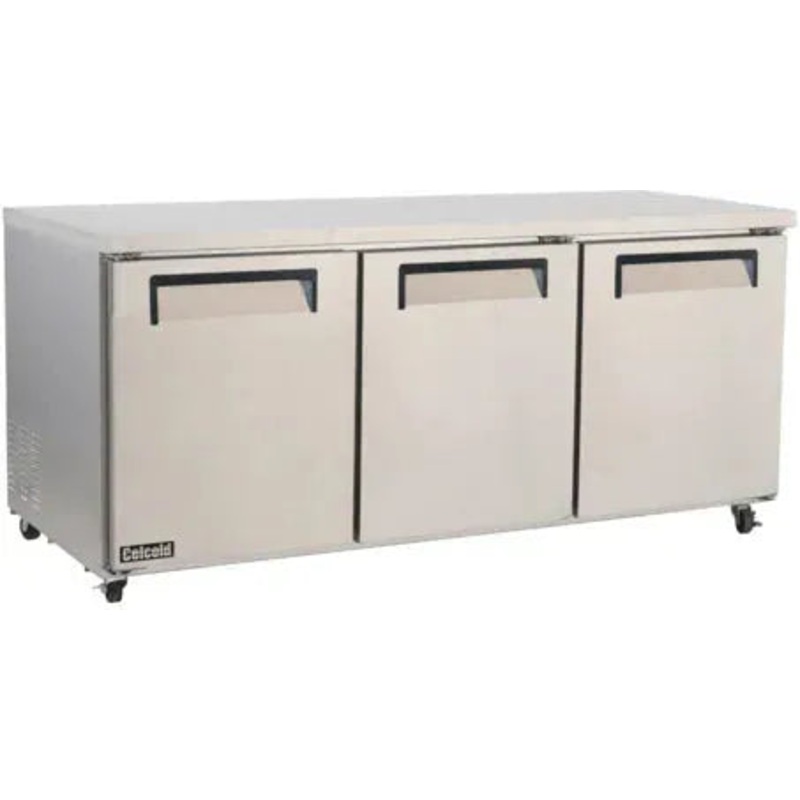 Celcold - Tripple Door Under-Counter Refrigerator with Rear Mount - CUC72R