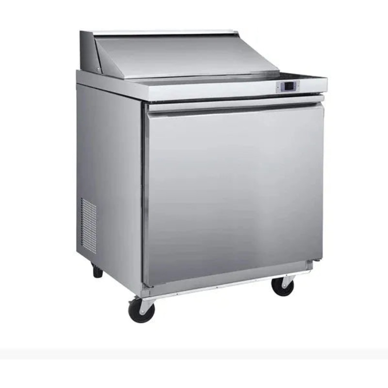 Maxx Cold - V-Series 7 cu. ft. Stainless Steel 1 Door Refrigerated Mega Top Prep Table - MVR29MHC