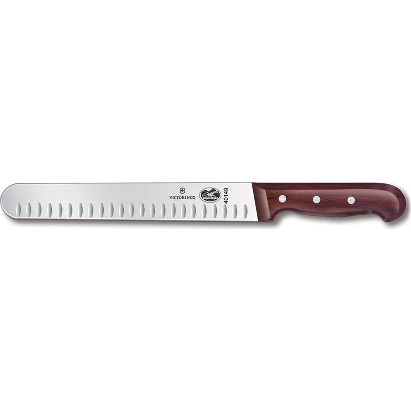 Victorinox - 10" Rosewood Straight Roast Beef Granton Blade Slicing Knife - 7.6059.10
