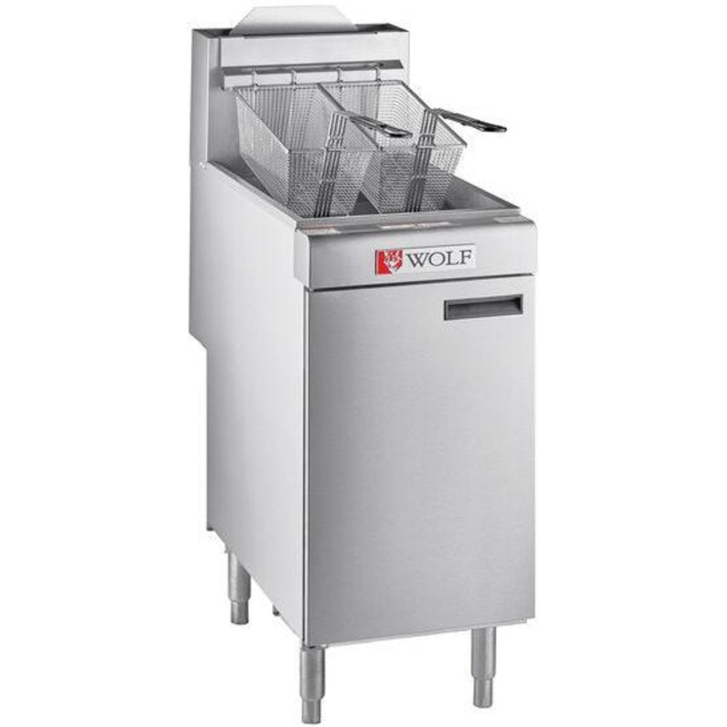 Wolf - 35-40 lbs Capacity 90,000 BTU Liquid Propane Floor Fryer - WF300-2