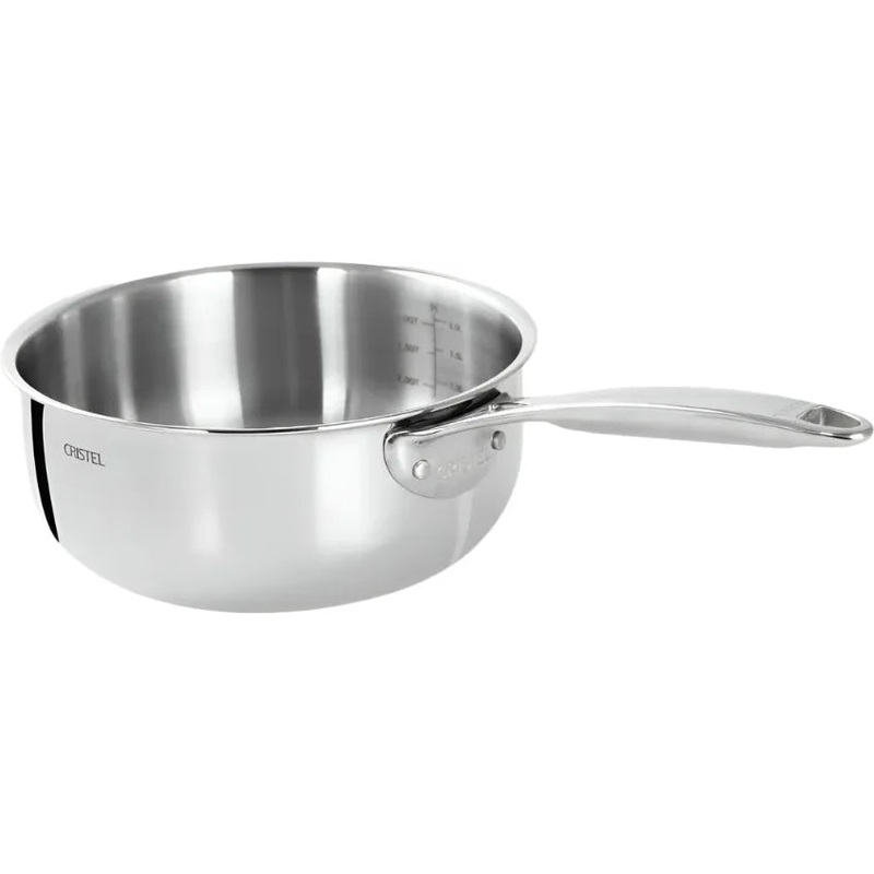 Cristel - 1.5 QT Stainless Steel Saucepan without Lid - C18CPFN