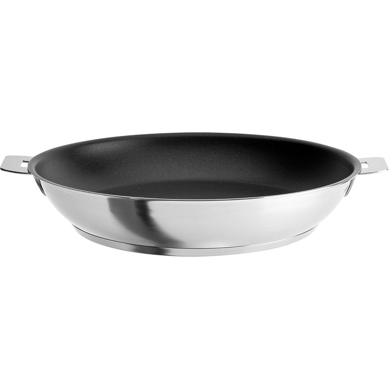 Cristel - 9.5" Stainless Steel Non-Stick Deep Frying Pan with Detachable Handle - PH24QLE