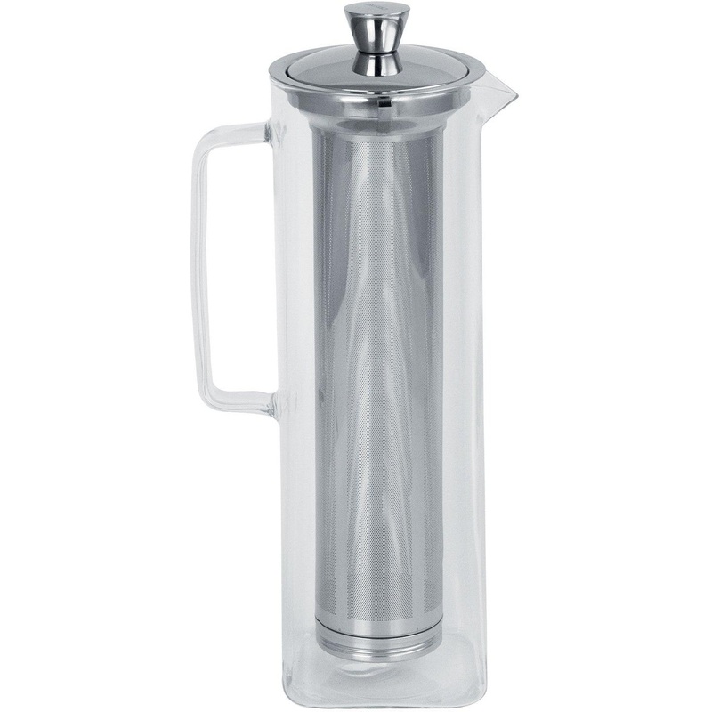 Cristel - 1.5 L Long Island  Elongated Glass Teapot with Unscrewable Filter - TH150VLGFD