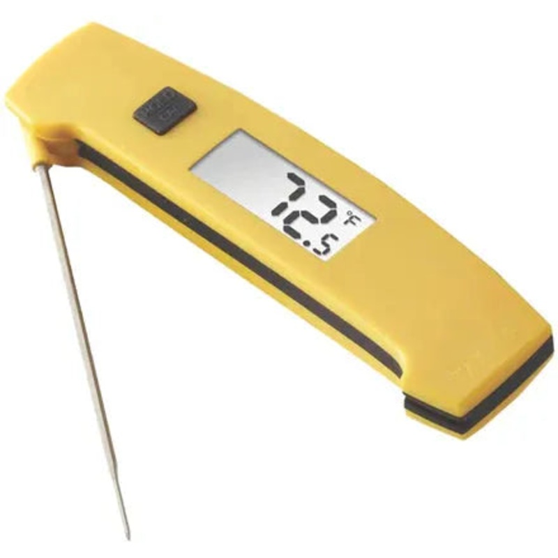 Taylor - 6" Yellow Waterproof Folding Thermocouple Thermometer - 9868FDA