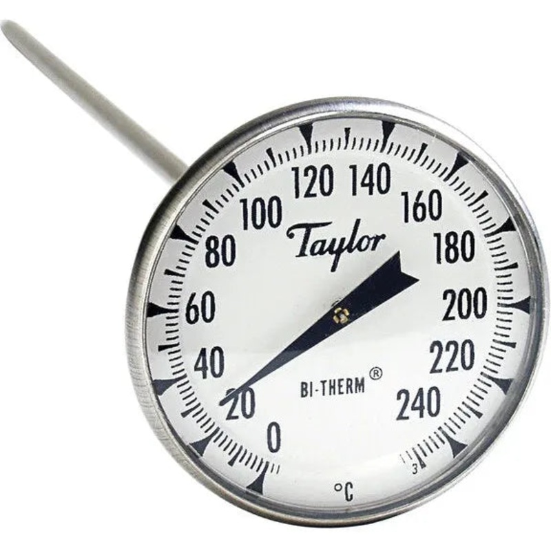 Taylor - 8" Superior Grade Instant Read Probe Dial Thermometer with 0 to 250C Temperature Range - 8238J