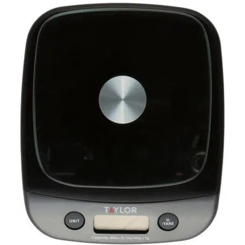 Taylor - 9.13" Black Multi-Purpose Digital Kitchen Scale - 3800N