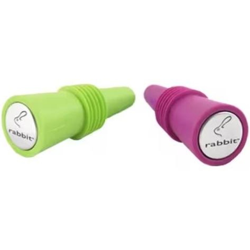 Taylor - Rubber And Stainless Steel Houdini Rabbit Bottle Stoppers, Set Of 2 - W6119