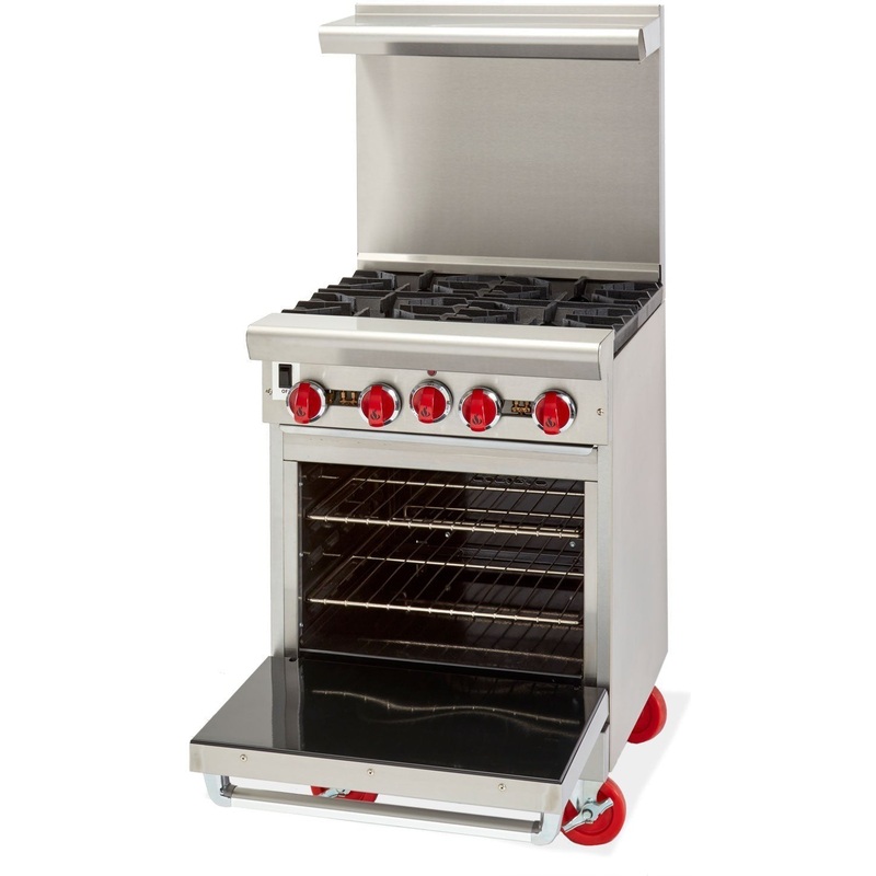 American Range - 24" Stainless Steel Restaurant Range With 24" Griddles, And 20" Storage Base - AR-24G-SB