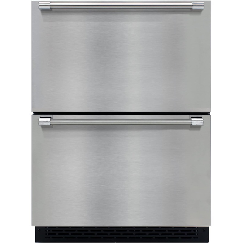 Vinotemp - 23.4" Stainless Steel Indoor/Outdoor Drawer Refrigerator and Freezer with 3.9 Cubic Feet Capacity - BR-24FZREF