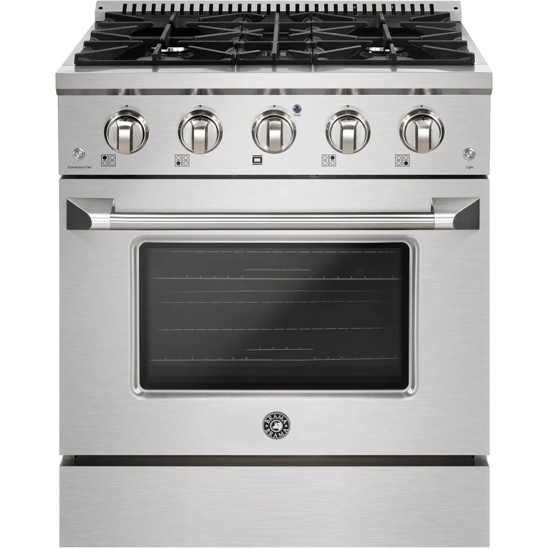 Vinotemp - 30" Stainless Steel Gas Range and Oven - BR-30SSGG