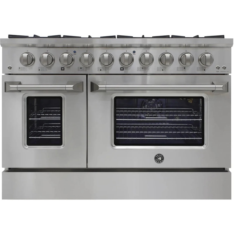 Vinotemp - 48" Stainless Steel Double Oven Gas Range - BR-48SSGG