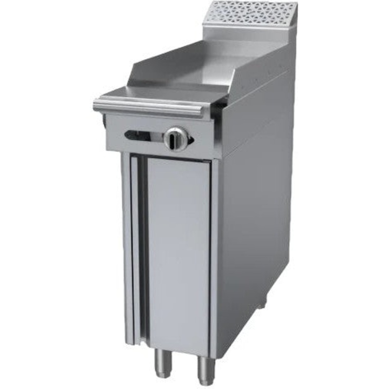 American Range - 12" Stainless Steel Medallion Professional Heavy Duty Range Thermostatic Griddle With Storage Base - HD12-12TG-O