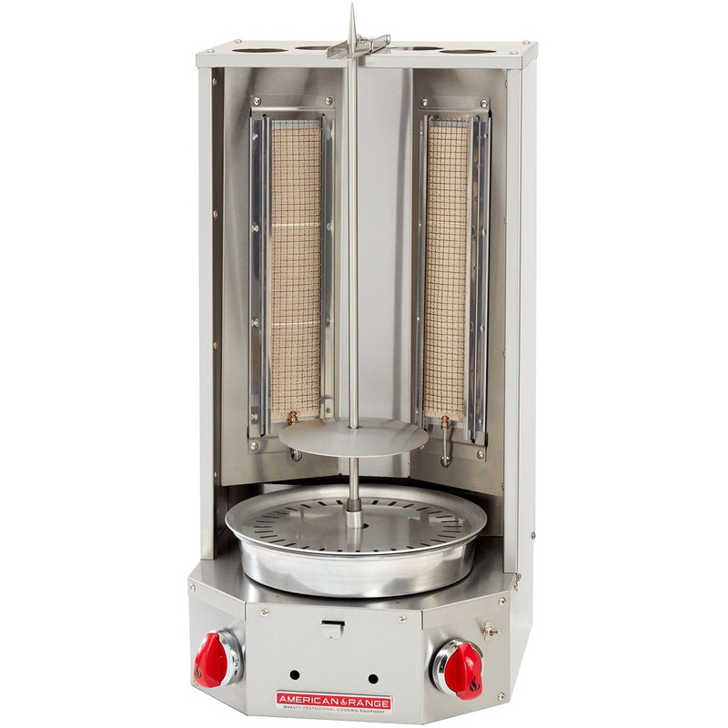 American Range - 17" Stainless Steel Vertical Infrared Rotisserie Broiler - AVB-2E