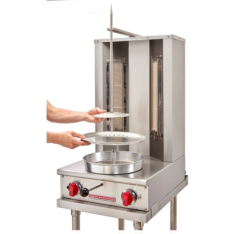 American Range - 20" Stainless Steel Vertical Infrared Rotisserie Broiler - AVB-2