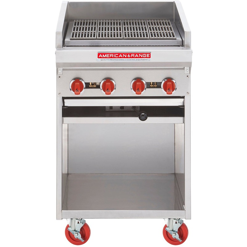 American Range - 24" Stainless Steel Adjustable Top Radiant Broiler With Cabinet Base - ADJF-24